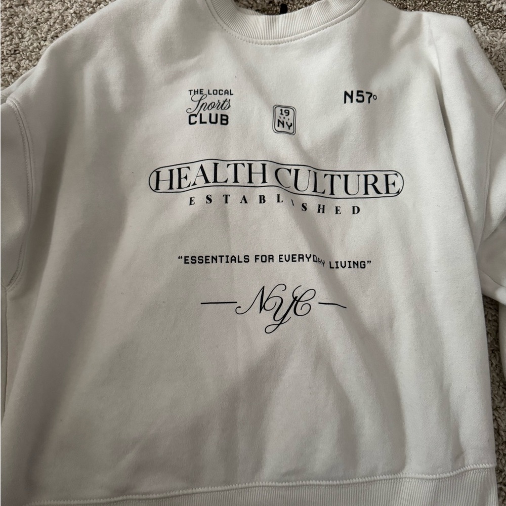 H&M Cream Men's Crewneck Sweater